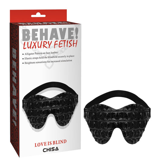 BEHAVE - LOVE IS BLIND BLINDFOLD (ALLIGATOR PATTERN)